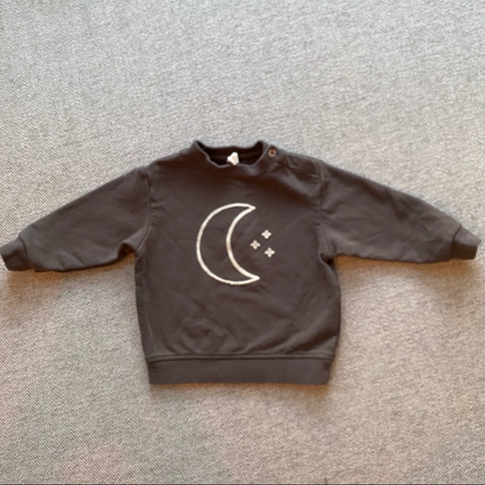 Quincy Mae Fleece Sweatshirt | Coal, 0-3m